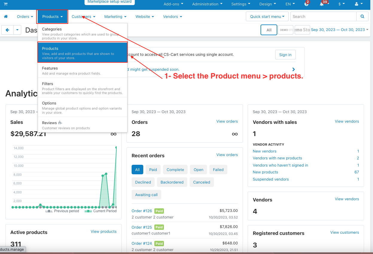 product page