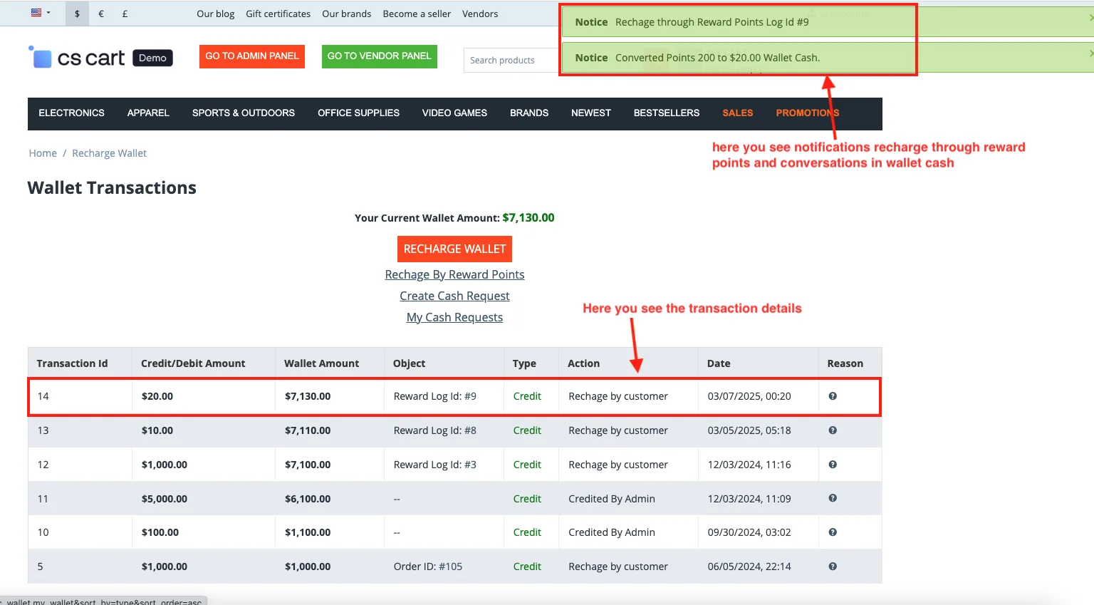 Convert Reward points to Wallet Cash — illustration 8