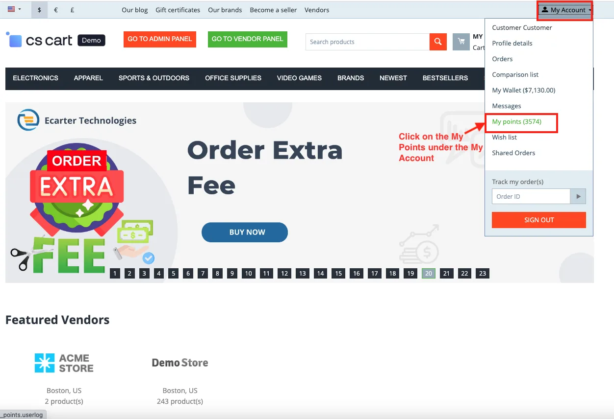 Convert Reward points to Wallet Cash — illustration 10