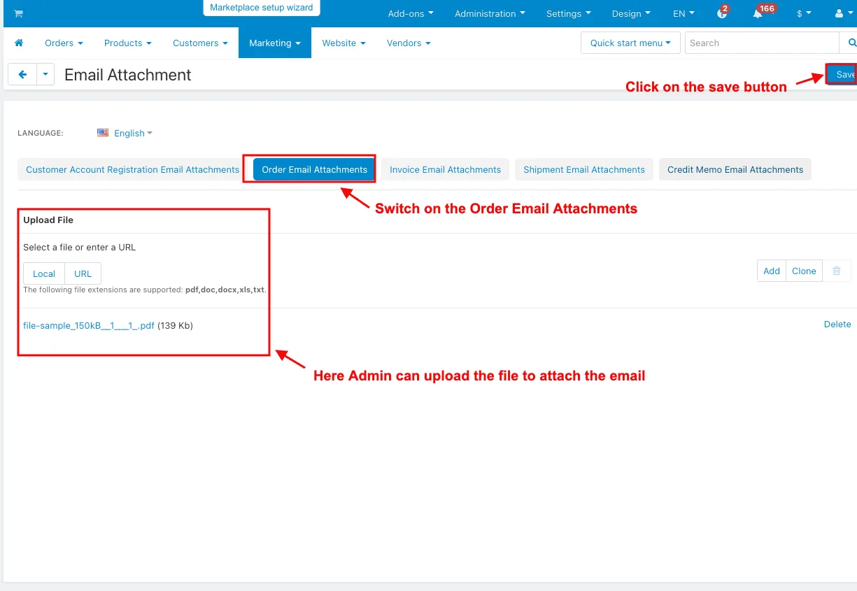 Order Email Attachment