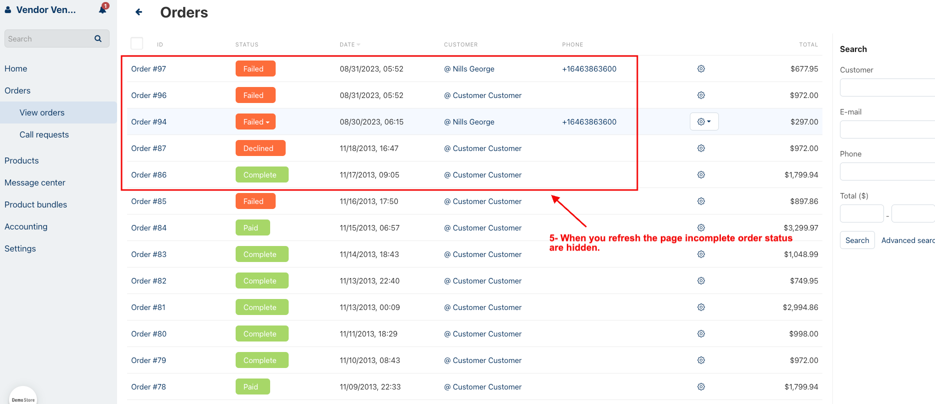 order status page2