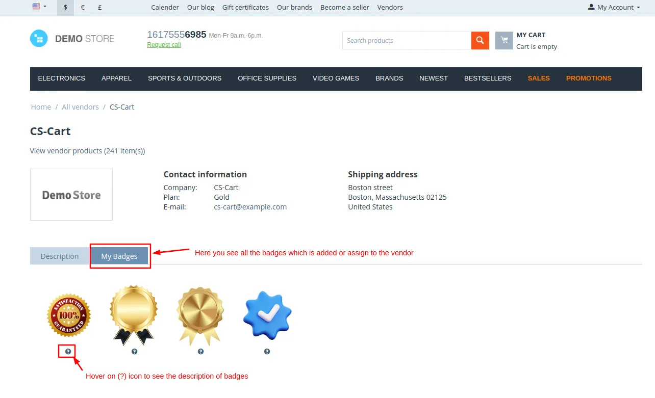 CS-Cart Vendor Badges Add-on: Seller Trust — illustration 23