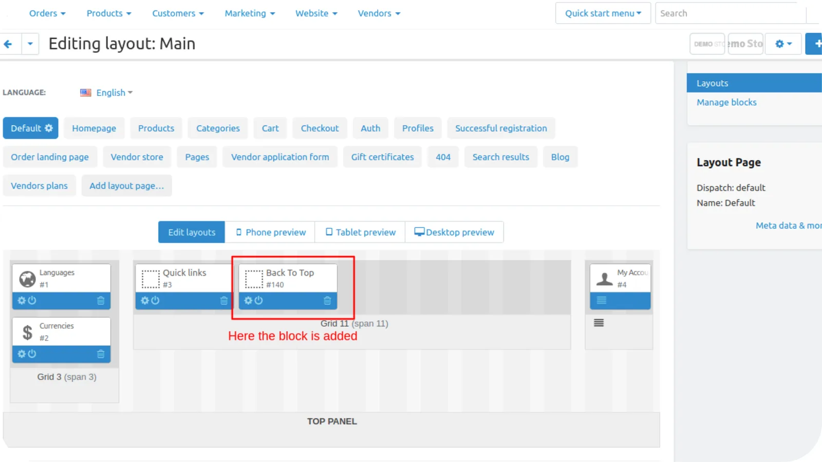 CS-Cart Back to Top Add-on: Scroll Button — illustration 10
