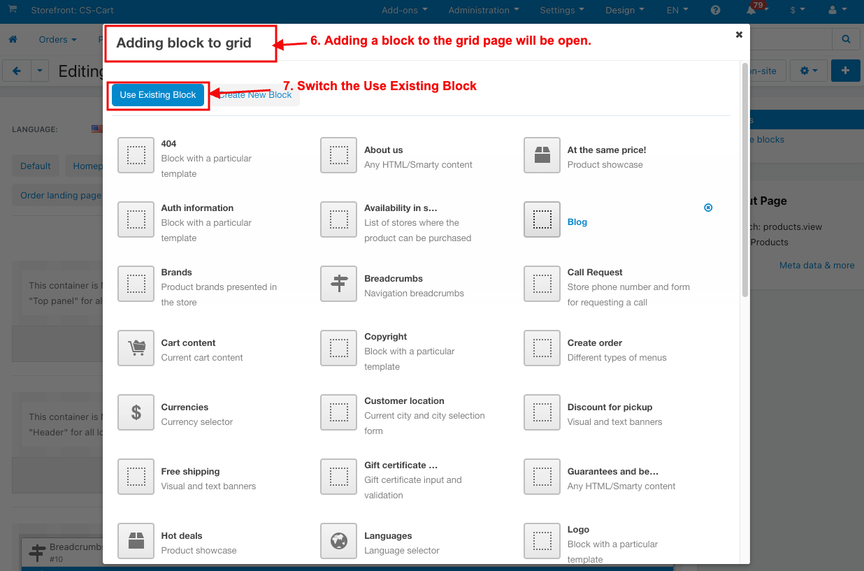 block name