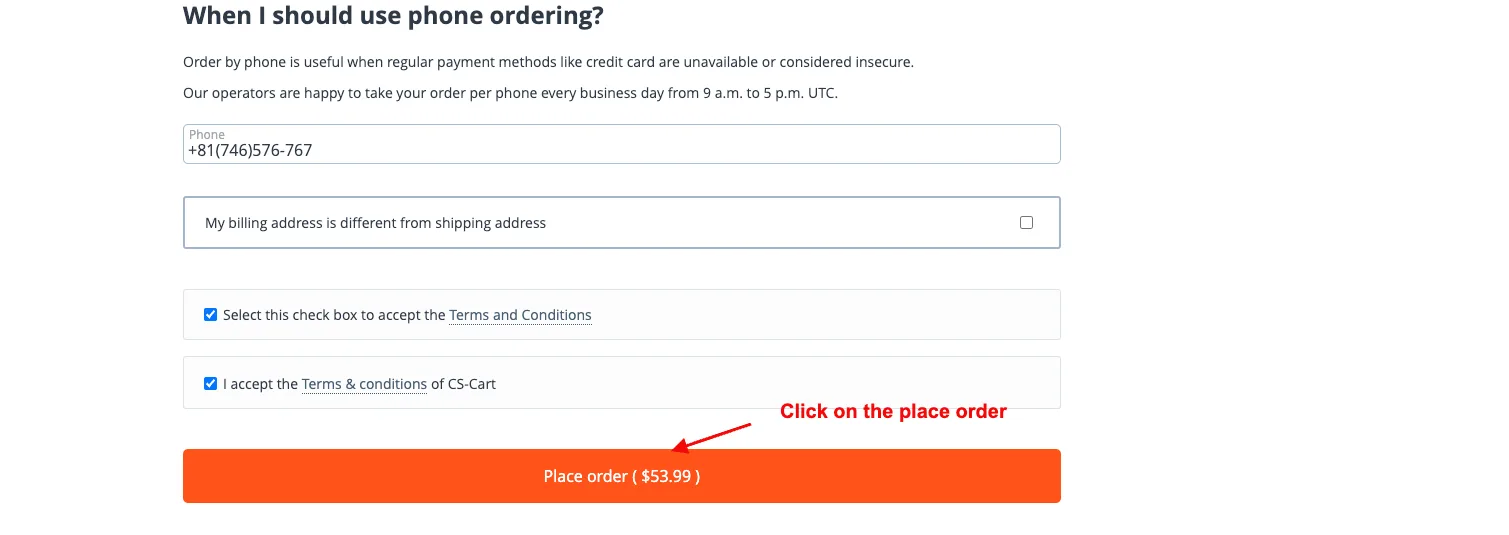 place order