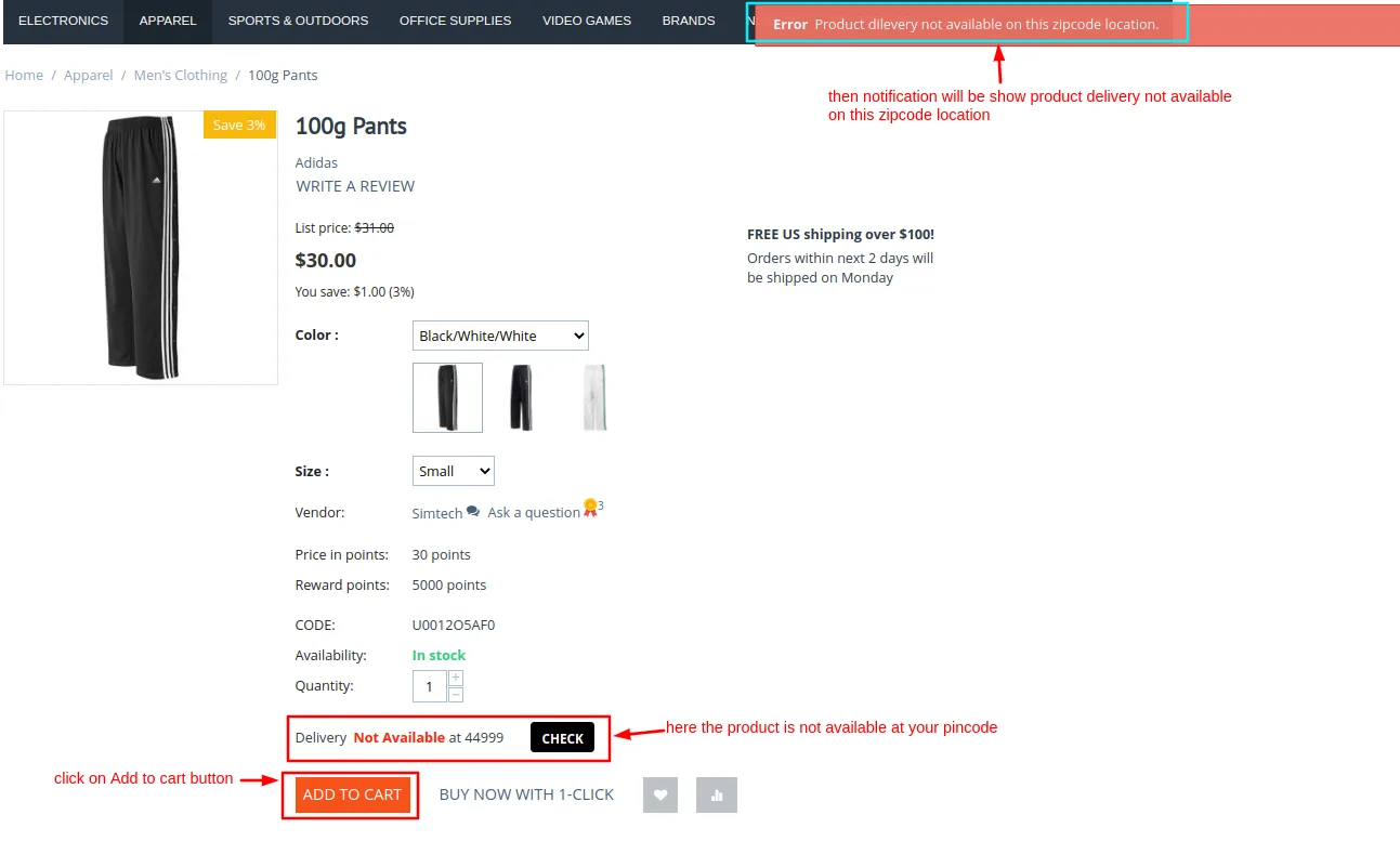 status is not available then customer is not able to purchase