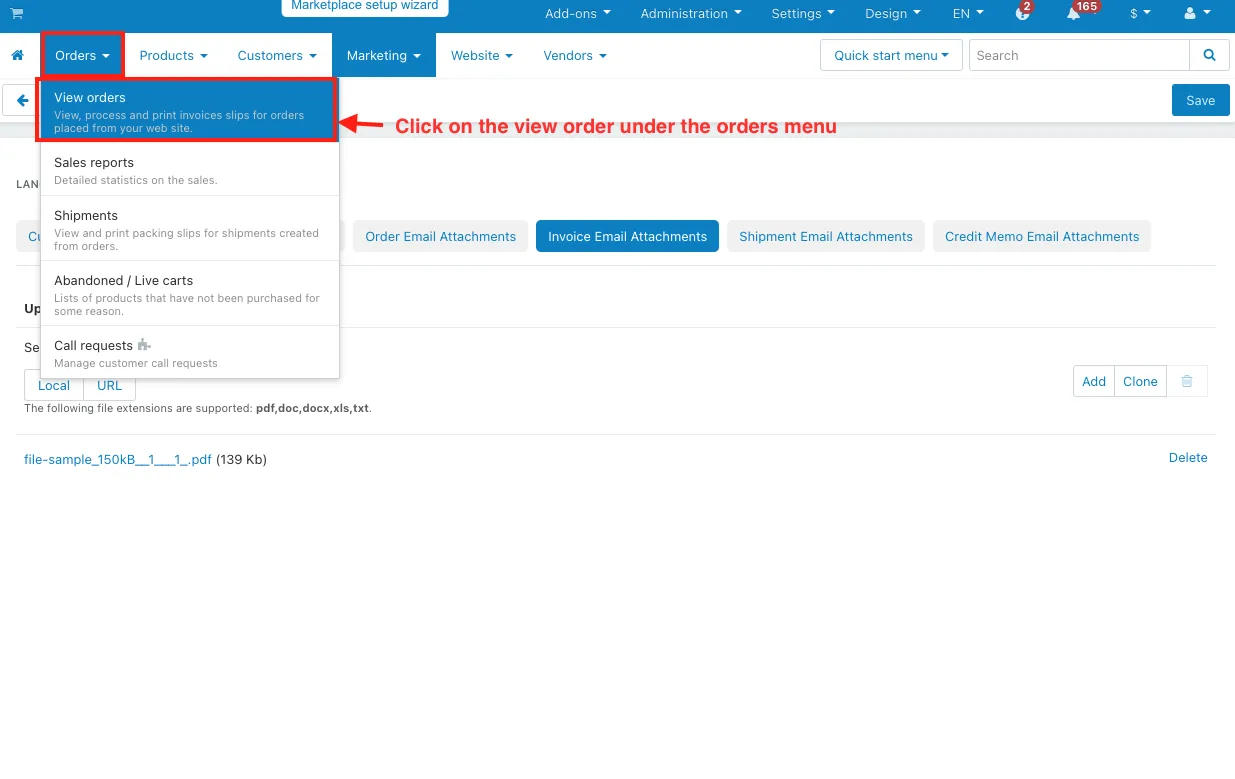 view order