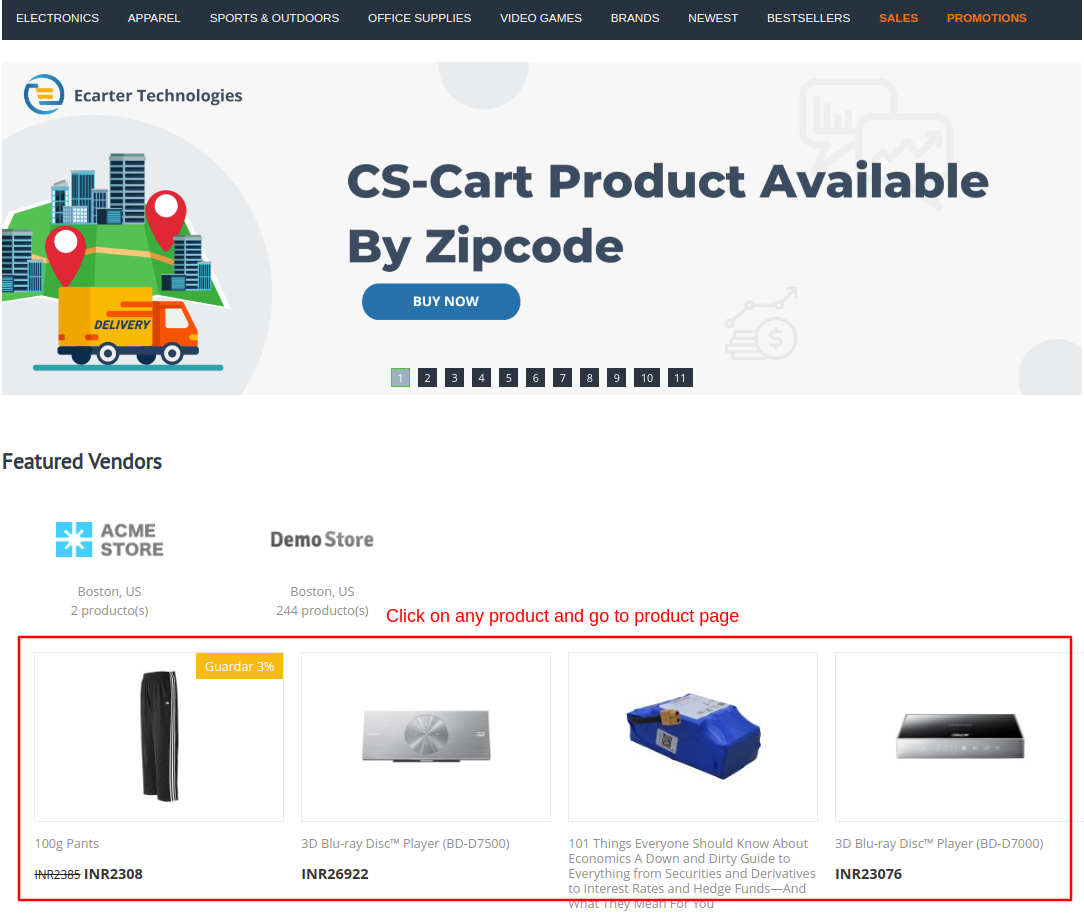 storefront page
