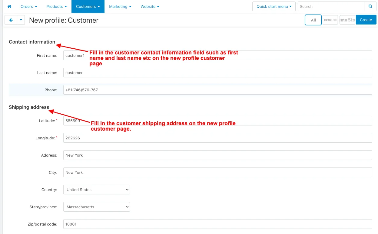 How to manage a customer profile — illustration 4