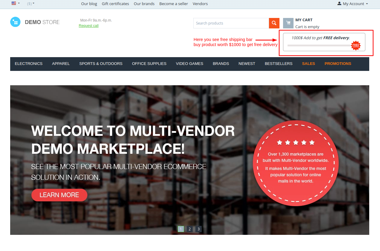storefront page
