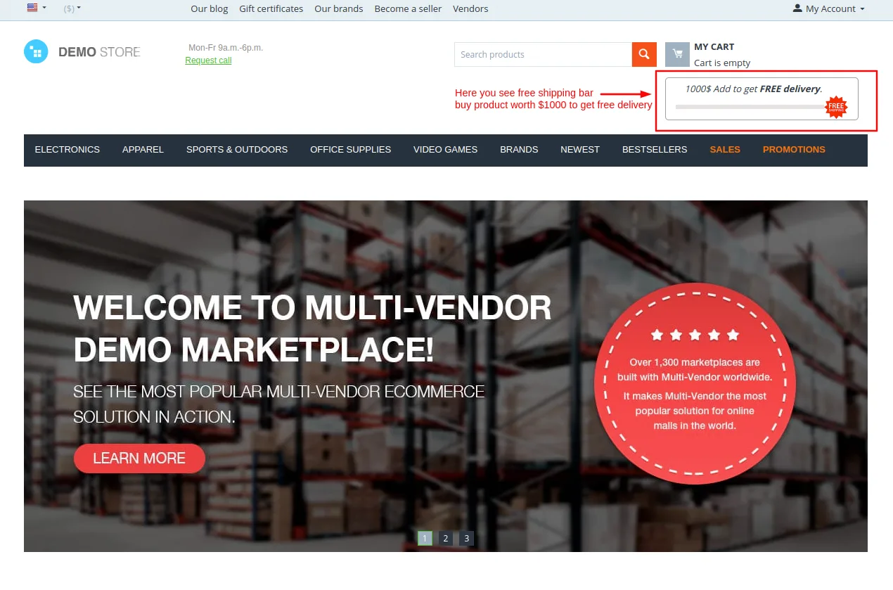 storefront page