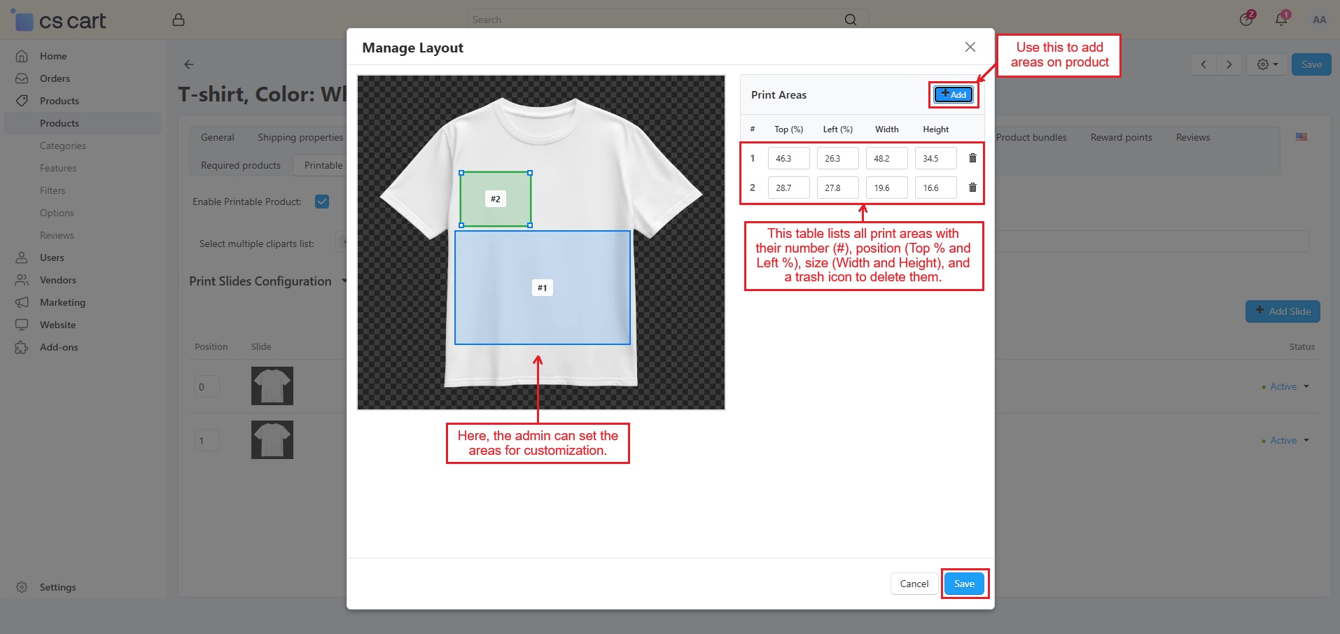 Manage Layout Field