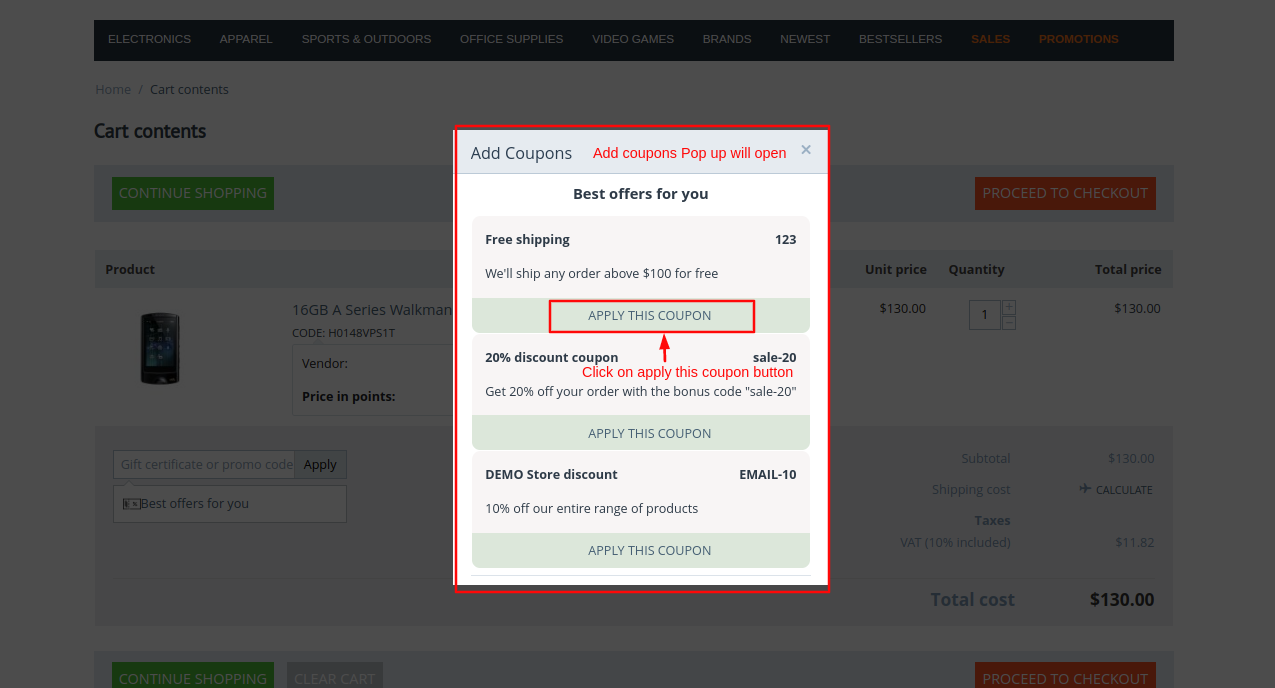 a coupon code will be applied