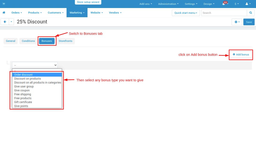 add bonus page