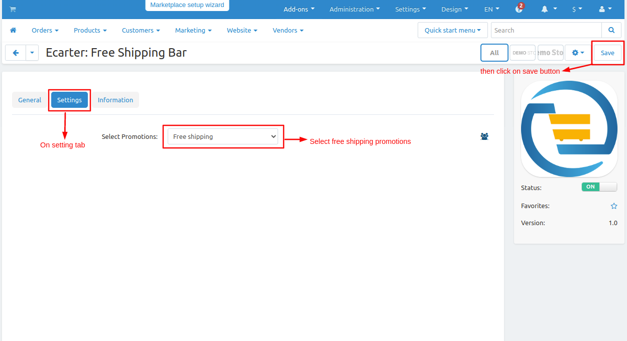 addon page