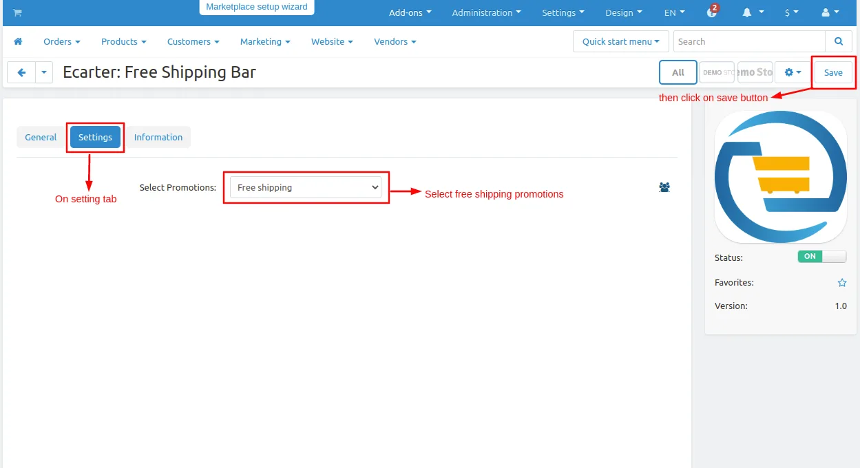 addon page