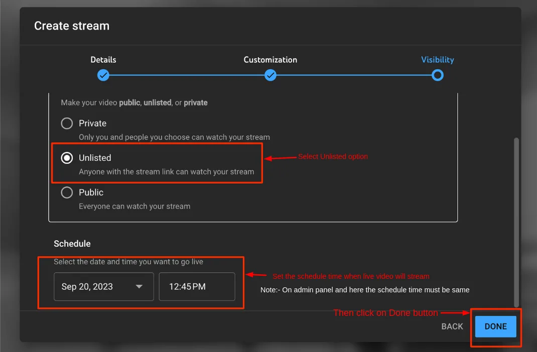 visibility page
