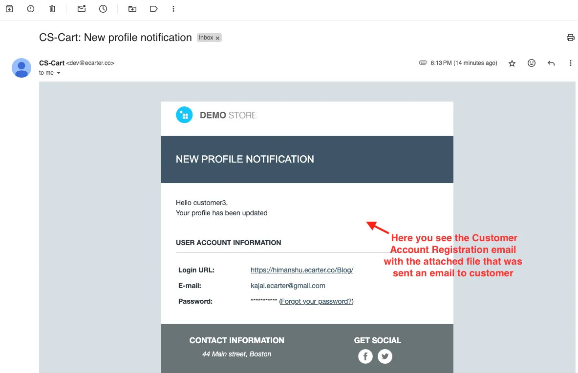 customer account registration