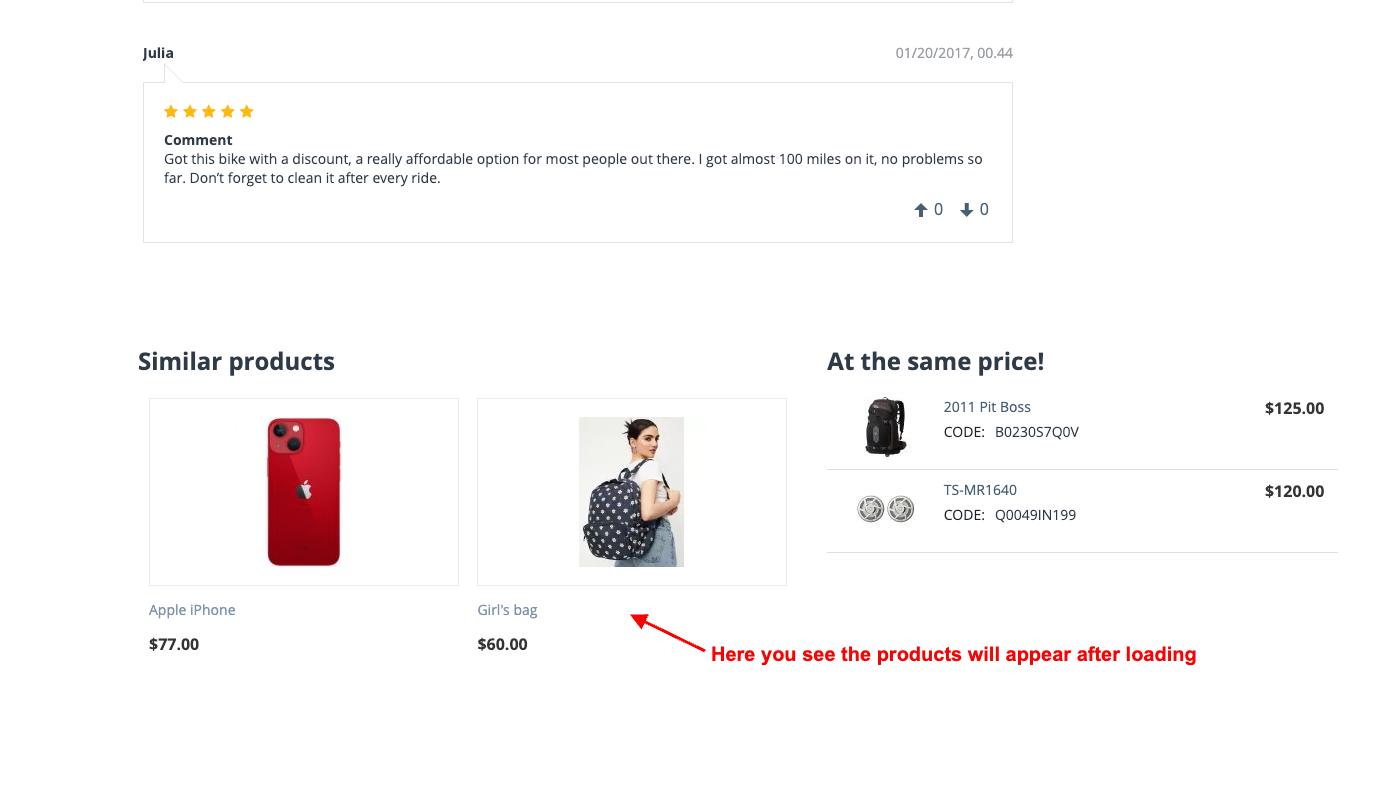 products will appear after loading