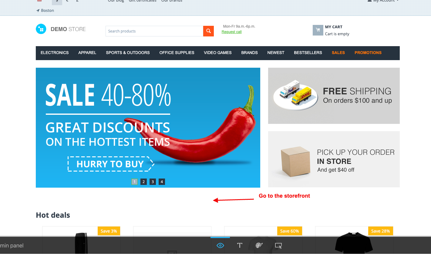add product and close