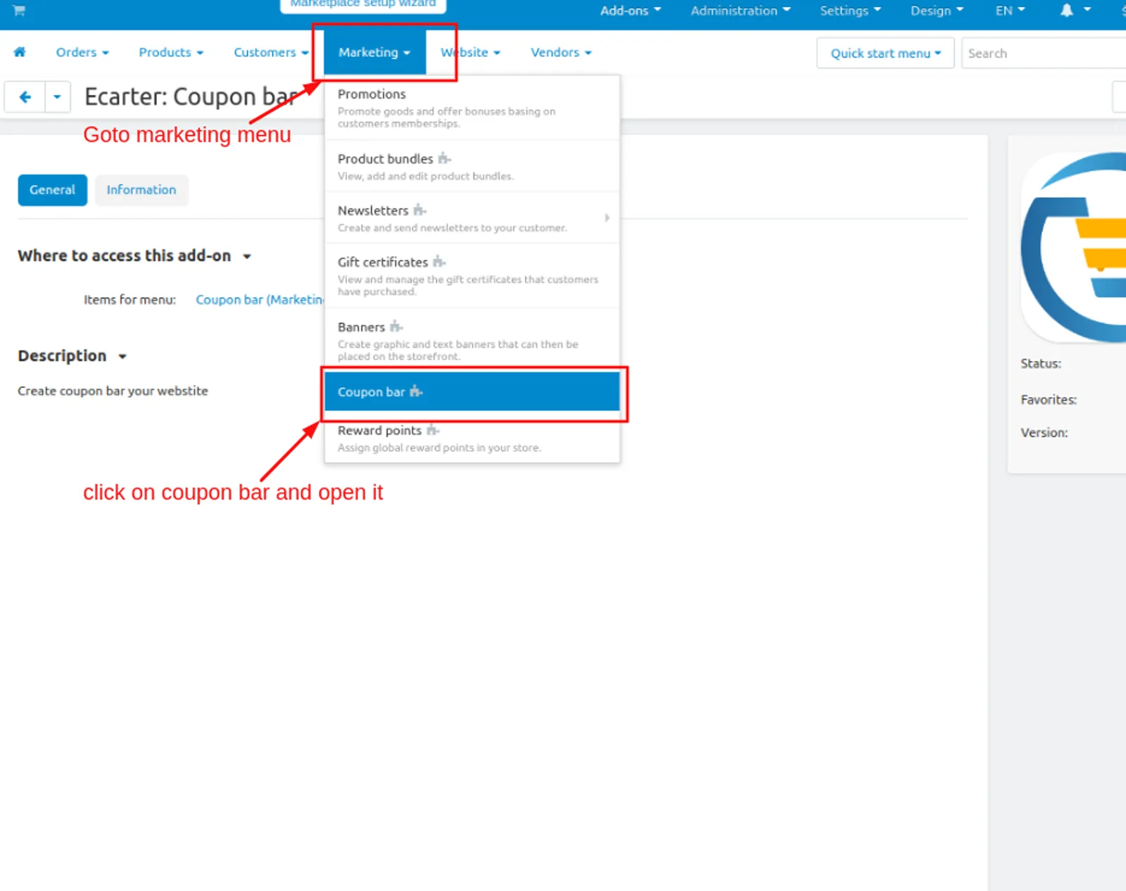 CS-Cart Coupon Bar Add-on: Promote Discounts — illustration 2