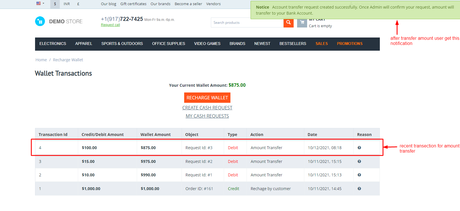 Transfer Wallet Cash to Account — image 13
