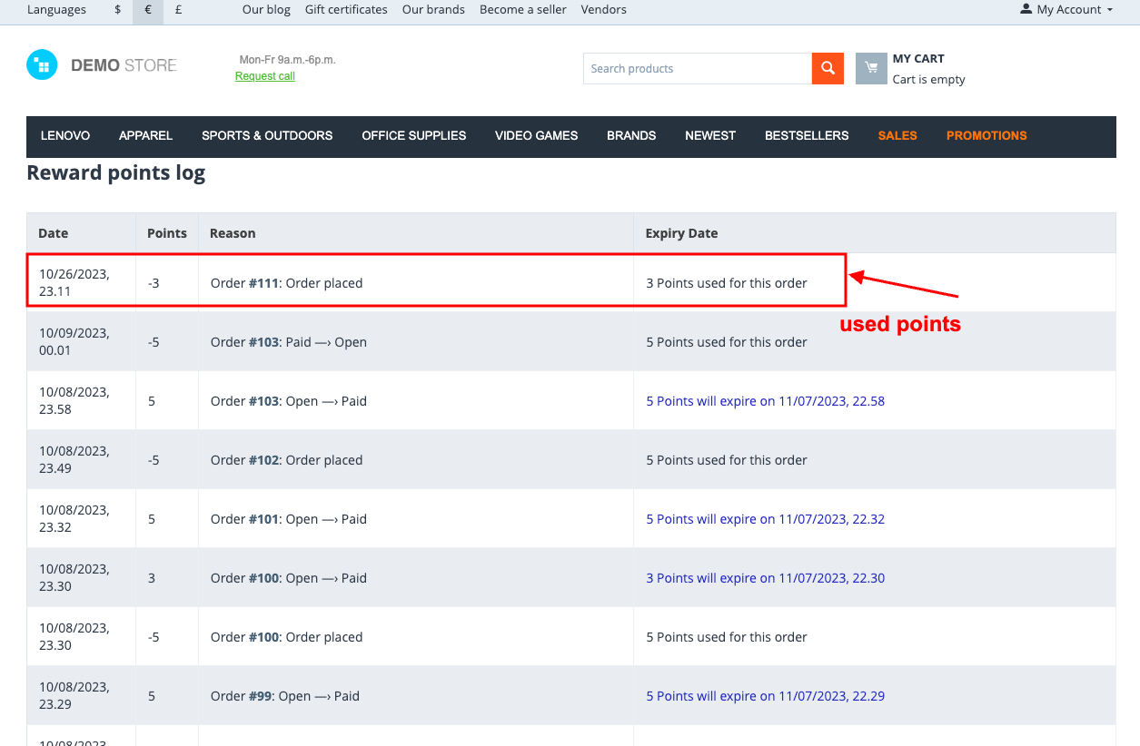Reward Points Expiry Date — image 11