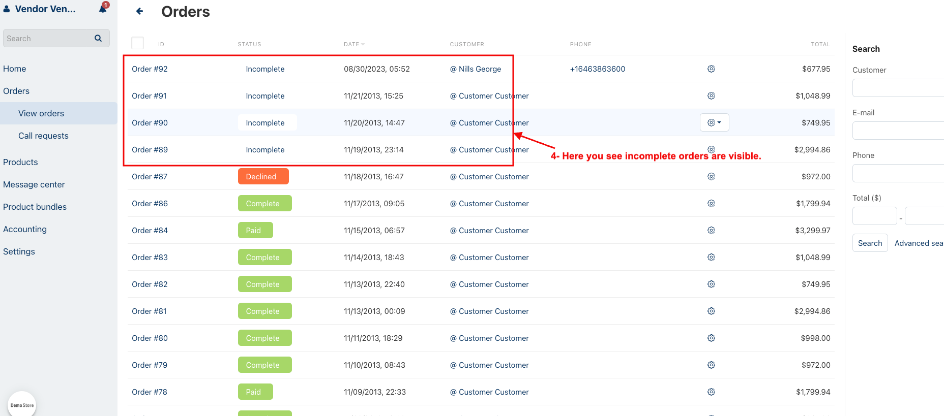 Hide Orders For Vendor By Order Statuses — image 12