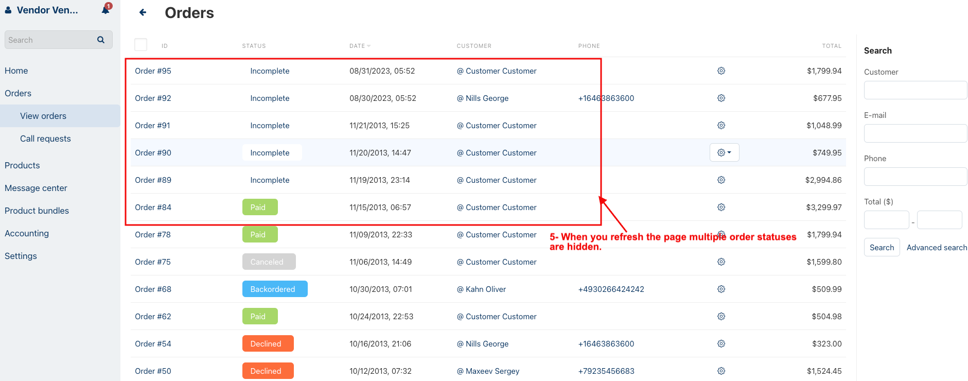Hide Orders For Vendor By Order Statuses — image 16