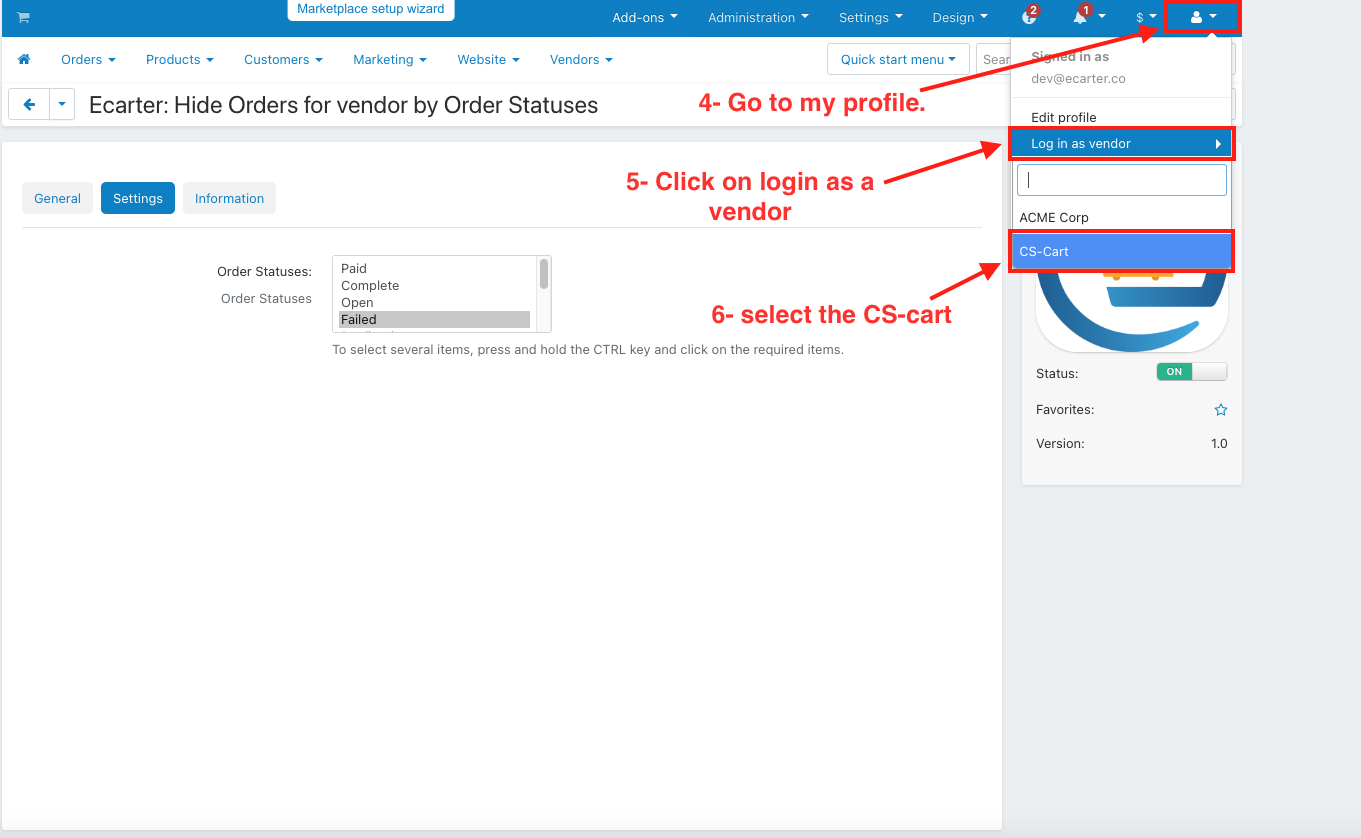 Hide Orders For Vendor By Order Statuses — image 7