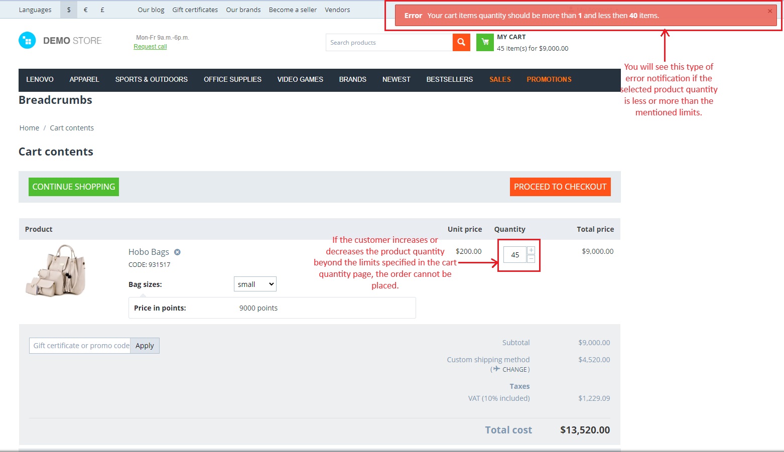 Limit Cart Quantity — image 13