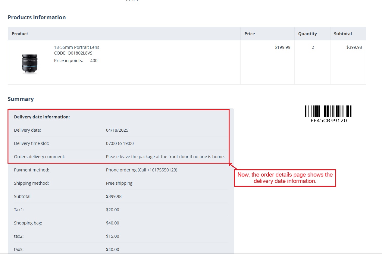Order Delivery Date And Time — image 19