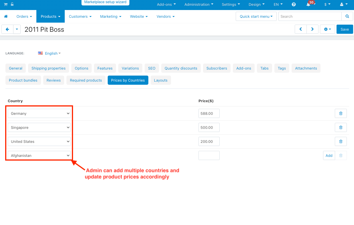 Country Specific Product Pricing — image 13