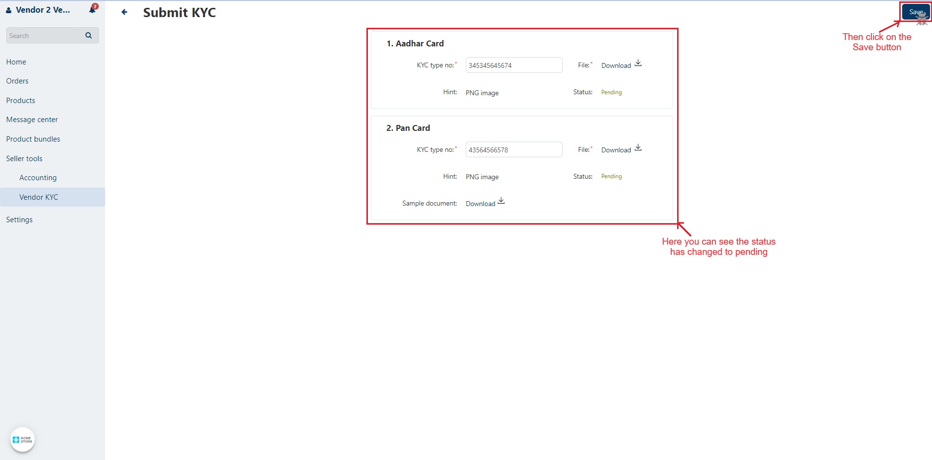 Advanced Seller KYC — image 13