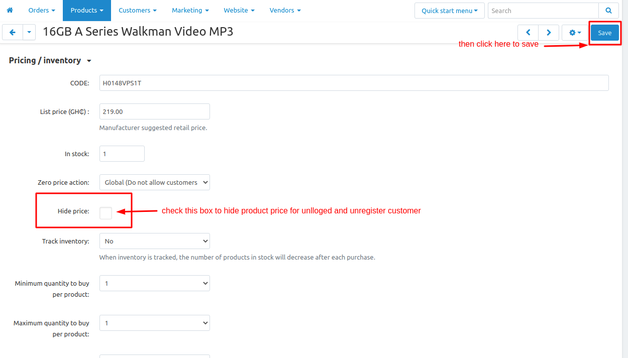 Product-wise Shopping Restriction — image 4