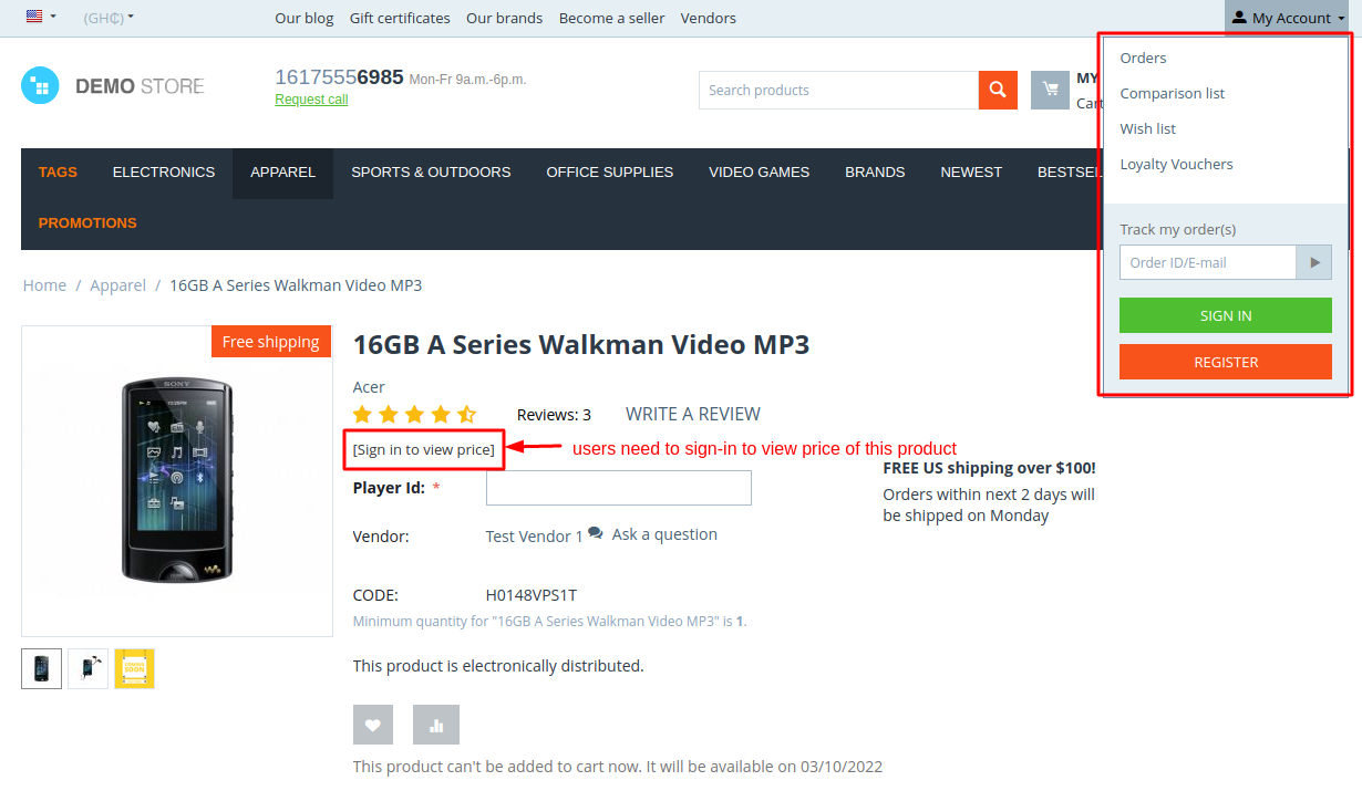 Product-wise Shopping Restriction — image 7