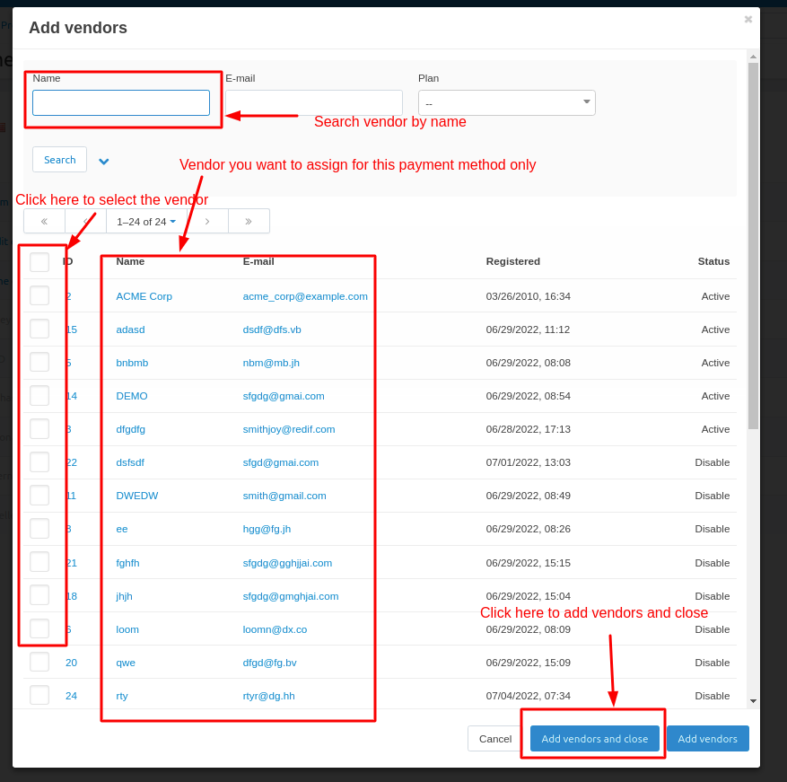 Vendor Wise Payment Method — image 9