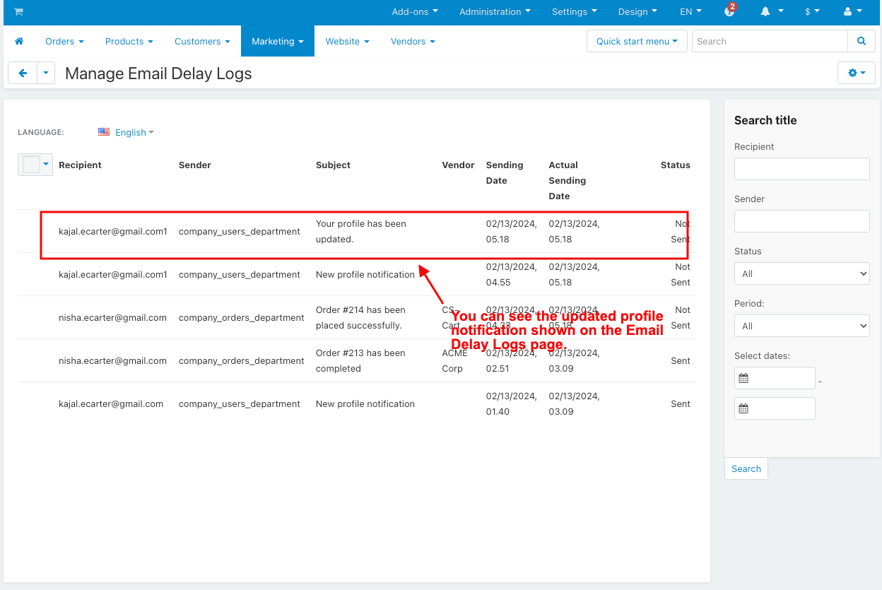 Send Mail With Delay — image 30