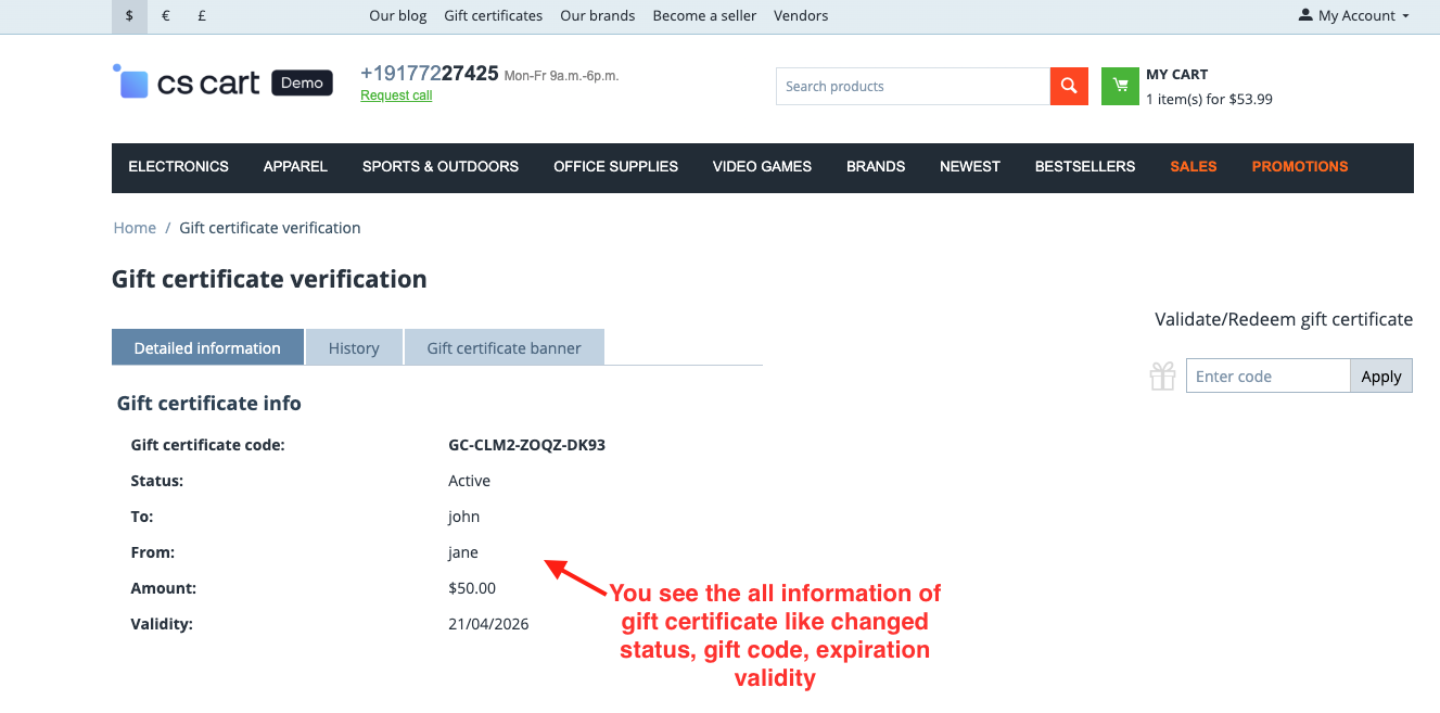 Advance Gift Certificate — image 17