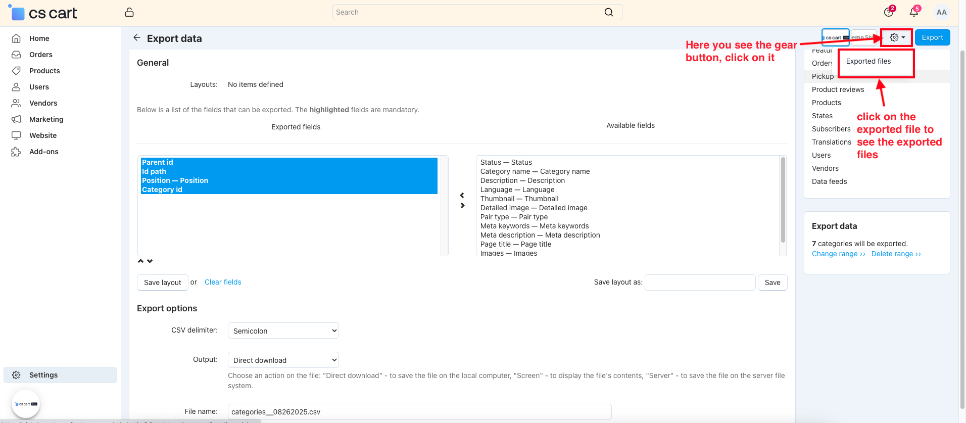 Category Import Export — image 9