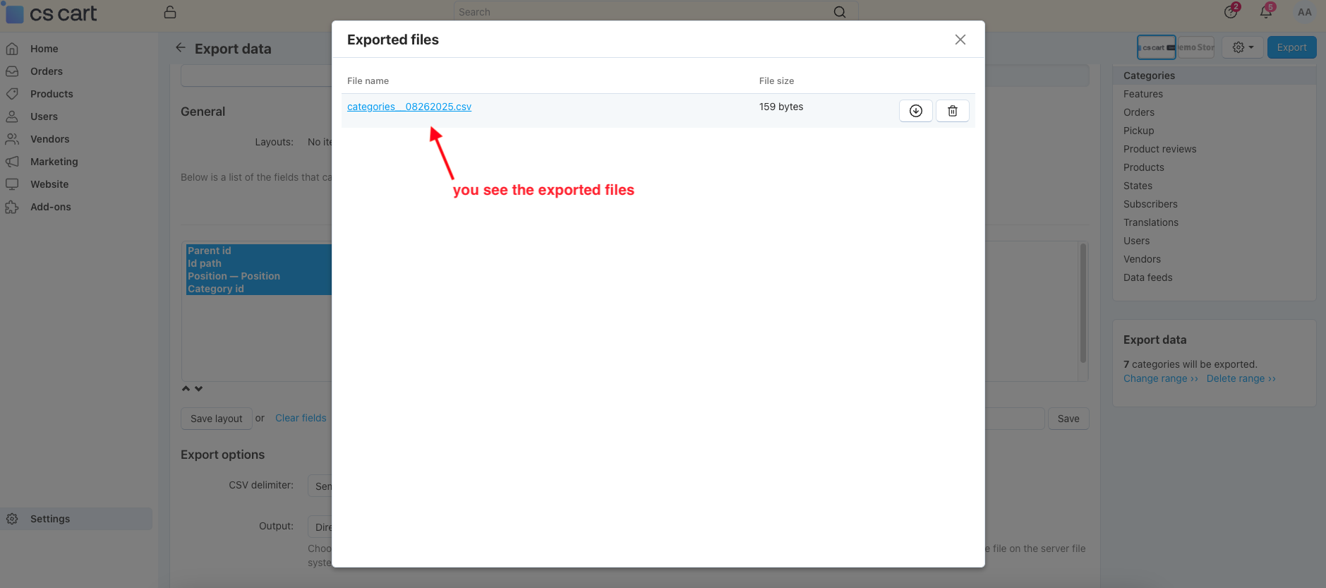 Category Import Export — image 10
