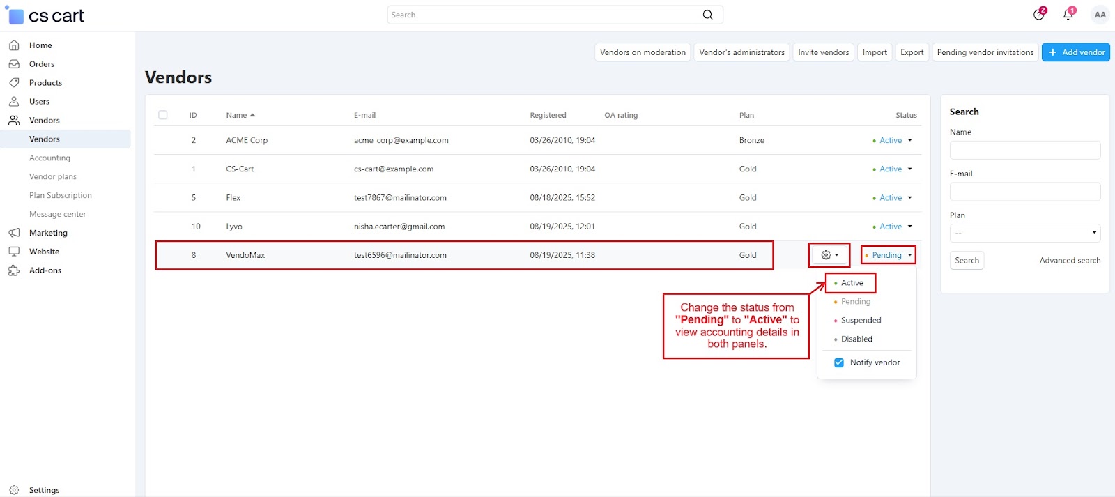 Vendor Subscription — image 13