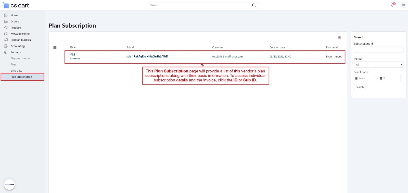 Vendor Subscription — image 16