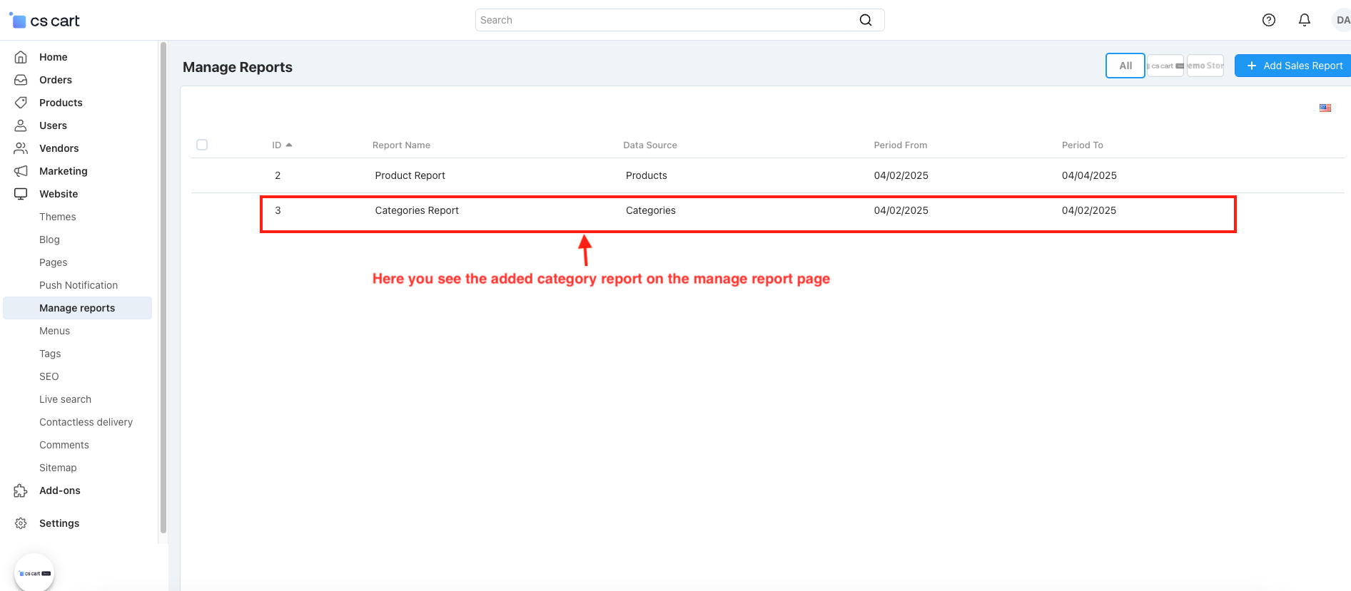 Sales Report and Manage export — image 13