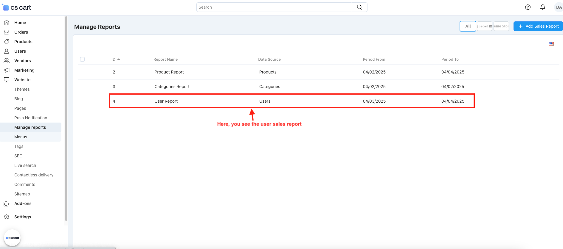 Sales Report and Manage export — image 18