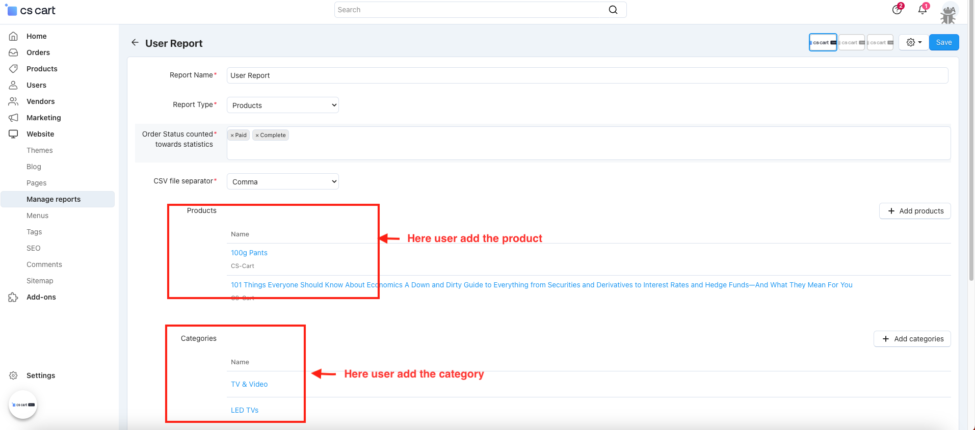 Sales Report and Manage export — image 21
