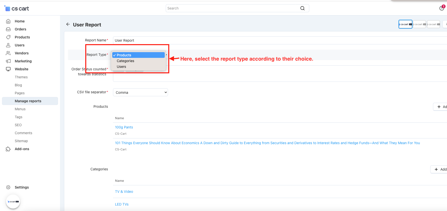 Sales Report and Manage export — image 23