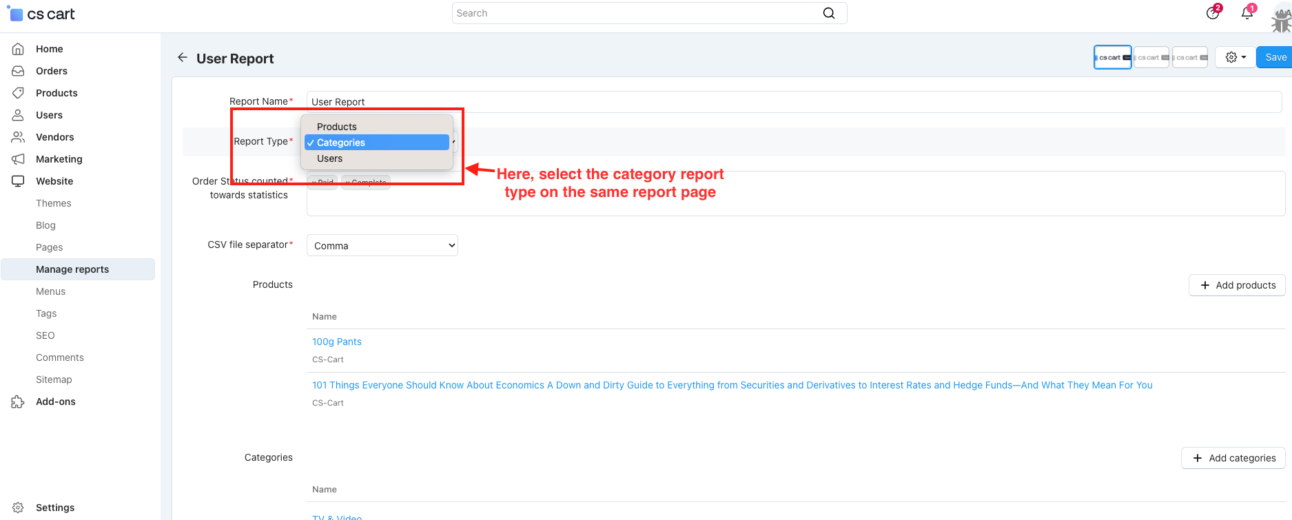 Sales Report and Manage export — image 25