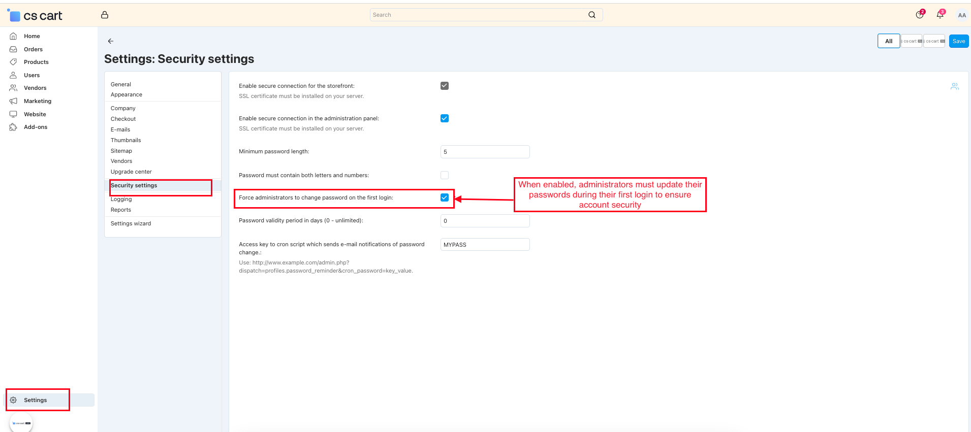Vendor Password Field — image 6