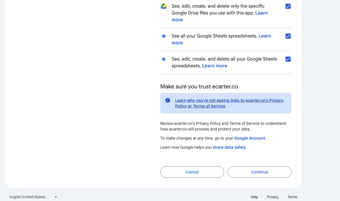 Google Sheet Import Export — image 7